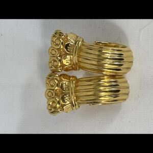 Vasari - Vintage Solid Gold Statement Earrings